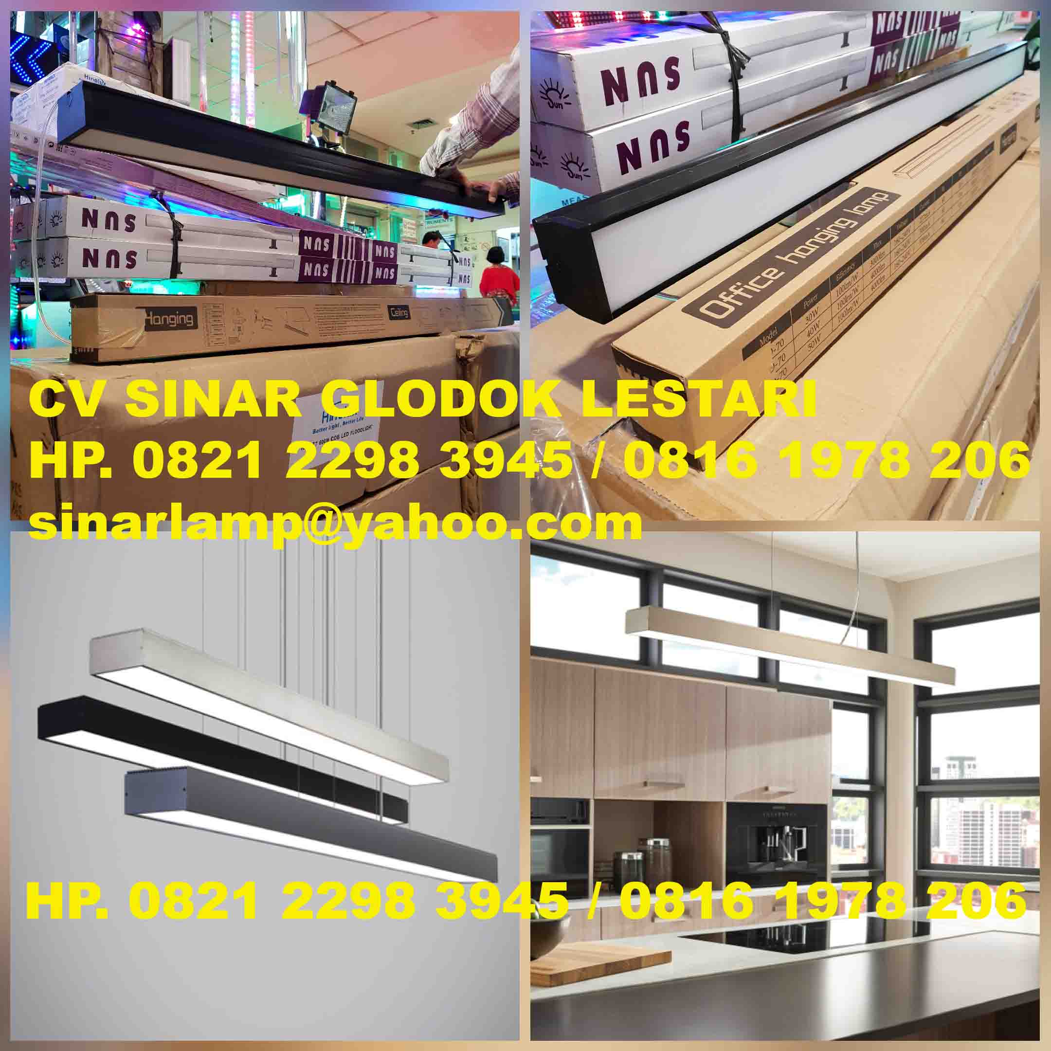 Lampu Gantung LED Linear Pendant Light Hanging Lamp 40W